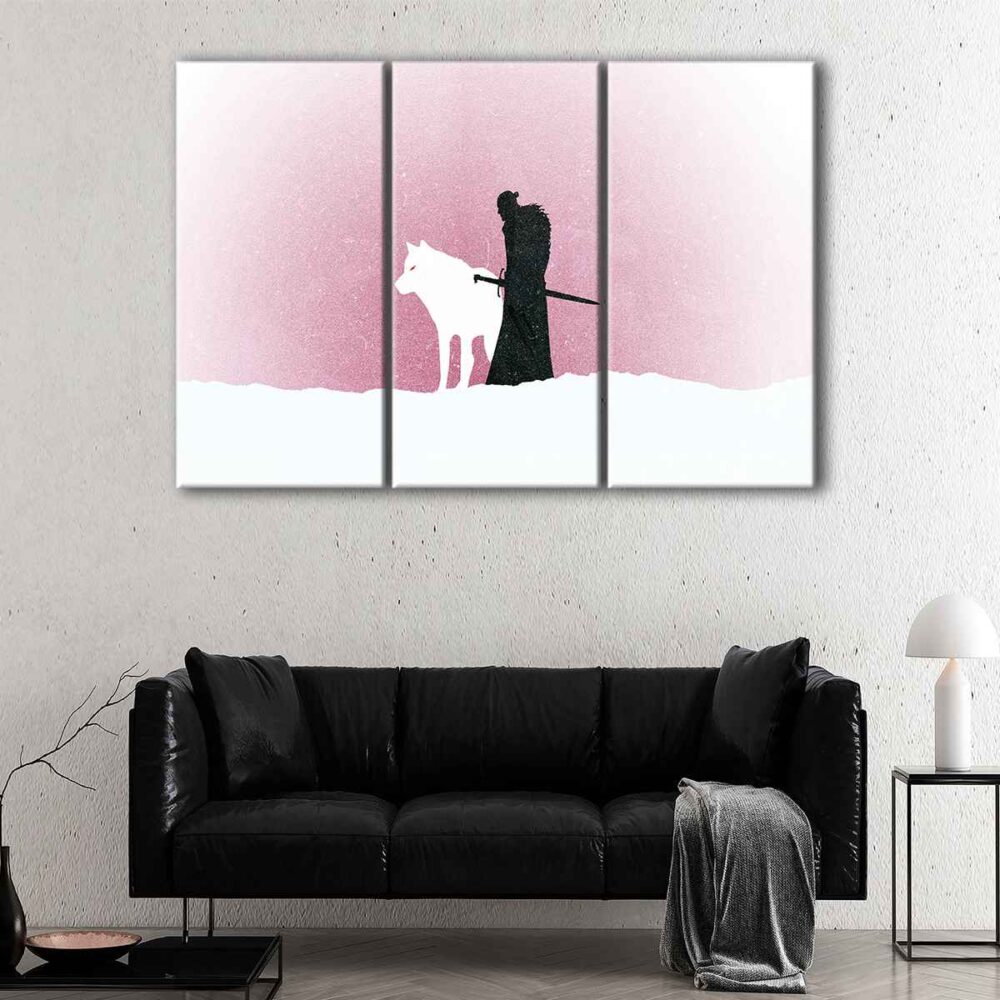 3 panels jon snow canvas art