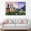 3 panels kuala lumpur skyline canvas art