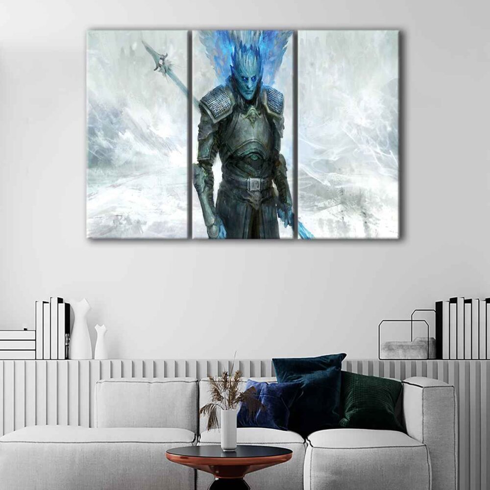 3 panels night king canvas art