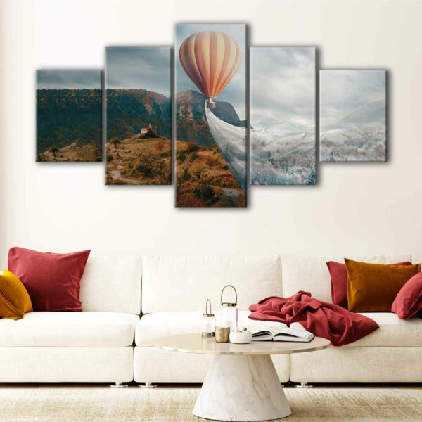 5 panels autumn fantasy canvas art