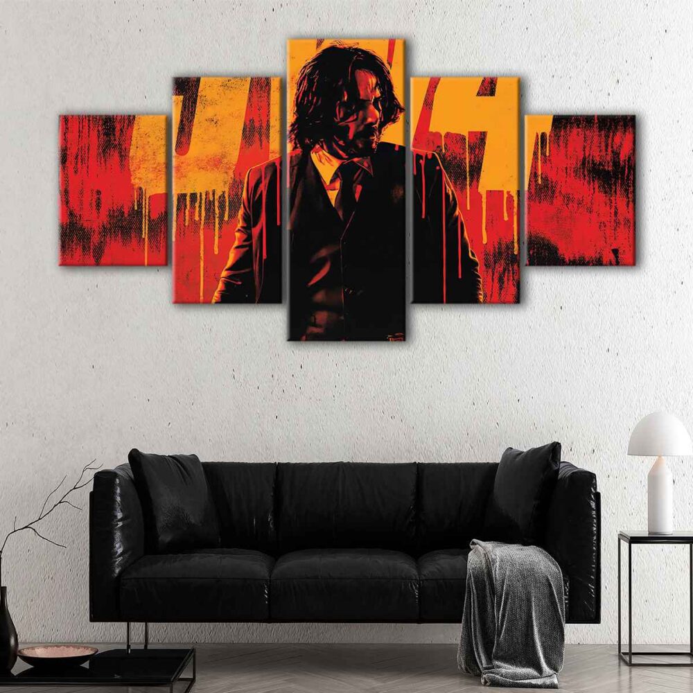 5 panels john wick chapter 4 canvas art