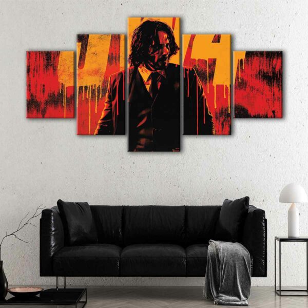 5 panels john wick chapter 4 canvas art