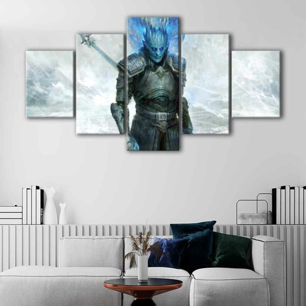 5 panels night king canvas art