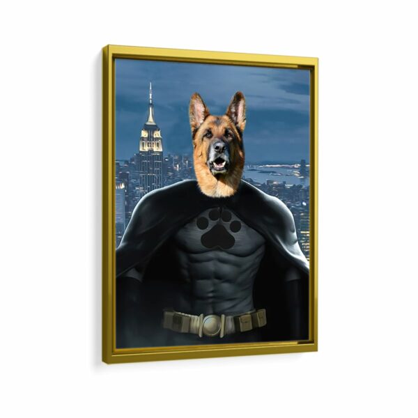 batman pet framed canvas gold frame