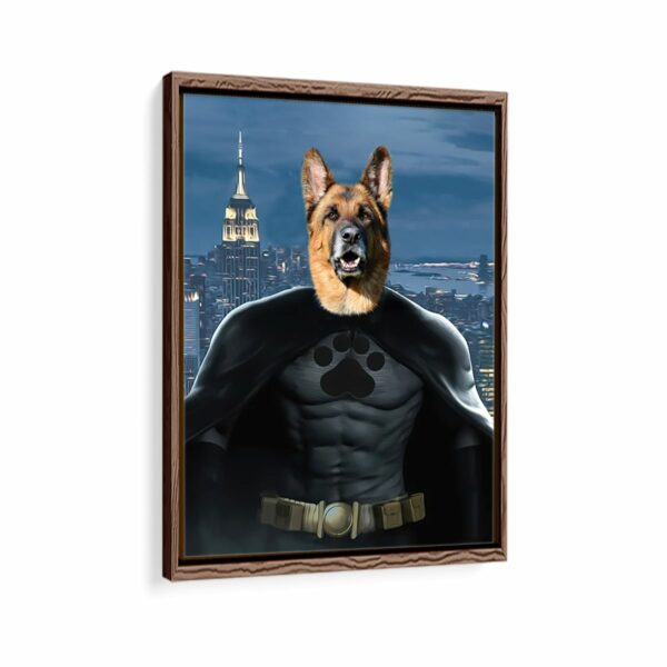 batman pet framed canvas walnut brown