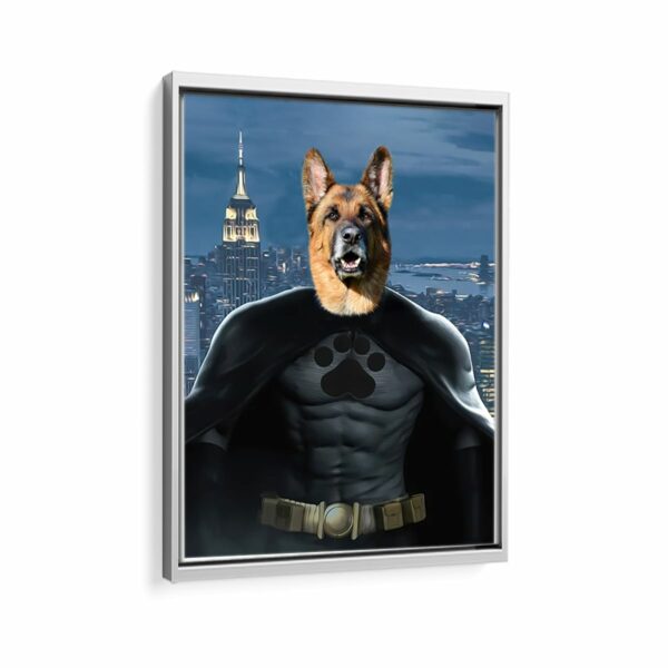 batman pet framed canvas white frame