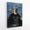 batman pet portrait canvas