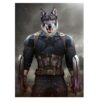 captain america pet portrait poster