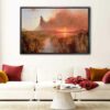 cotopaxi volcano floating frame canvas