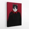 dracula pet portrait canvas