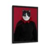 dracula pet portrait framed canvas black frame