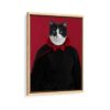 dracula pet portrait framed canvas natural beige