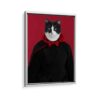 dracula pet portrait framed canvas white frame