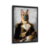 french admiral pet portrait framed canvas black frame