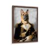 french admiral pet portrait framed canvas walnut brown