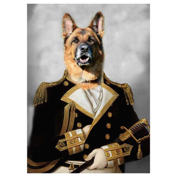 french admiral pet portrait poster