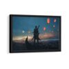 ghostblade warrior framed canvas black frame