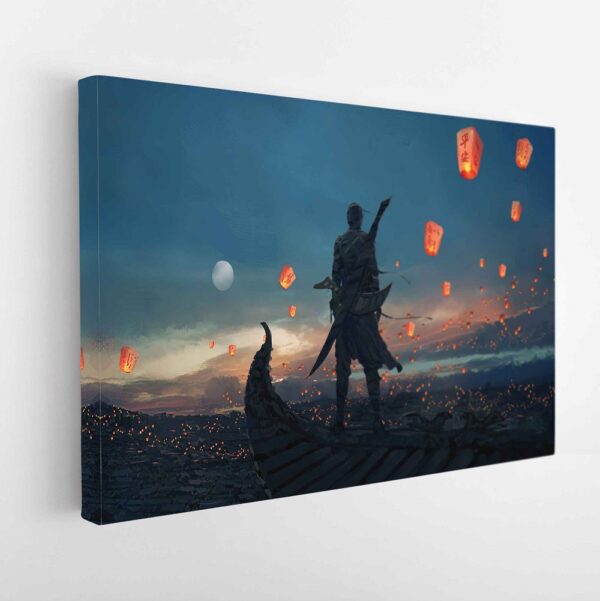 ghostblade warrior stretched canvas