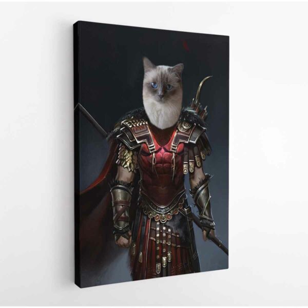 gladiator pet portrait canvas