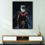 gladiator pet portrait canvas art