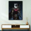 gladiator pet portrait canvas art