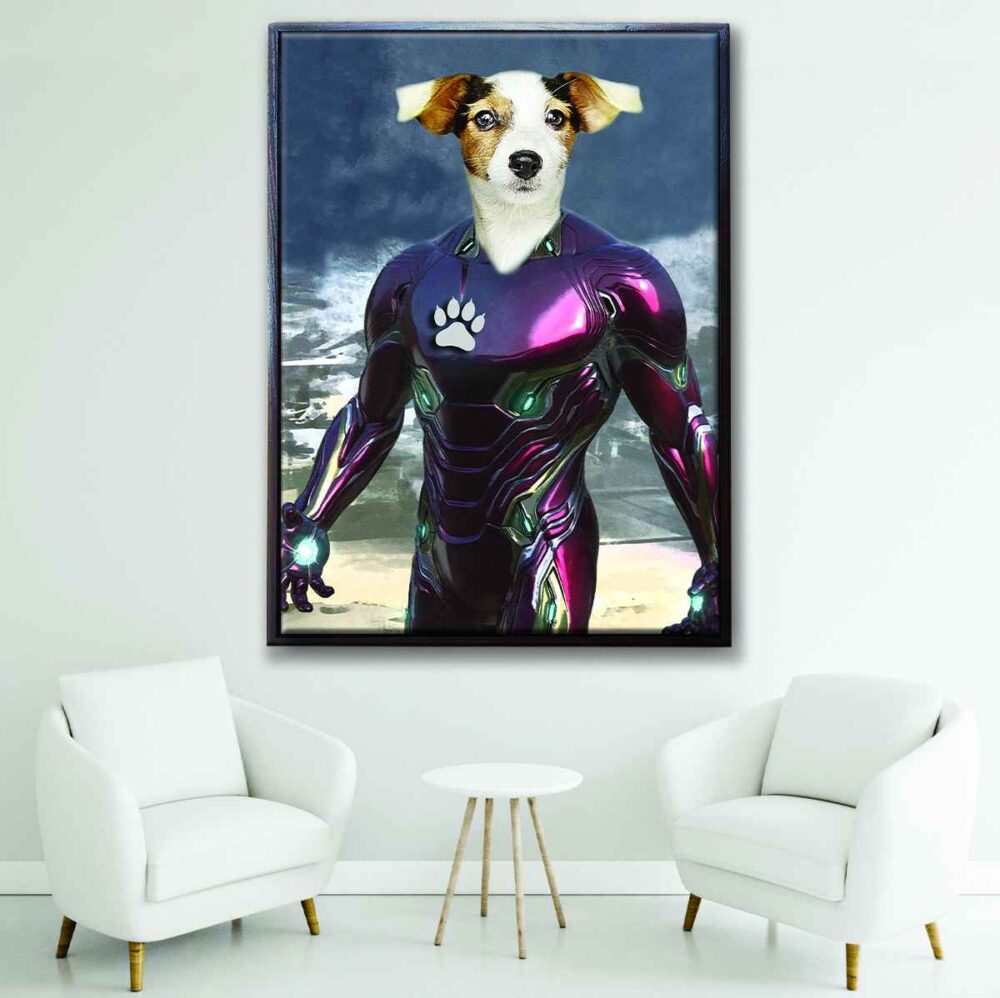 iron pet portrait canvas art1