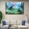 japanese bonsai art floating frame canvas