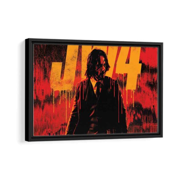 john wick chapter 4 framed canvas black frame