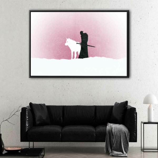 jon snow floating frame canvas