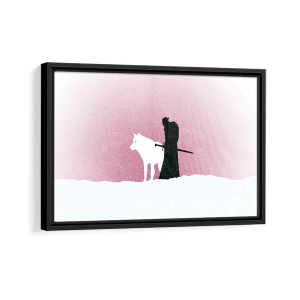 jon snow framed canvas black frame