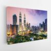 kuala lumpur skyline stretched canvas