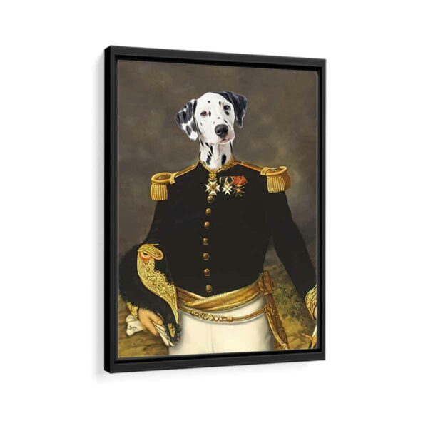 napoleon pet portrait framed canvas black frame