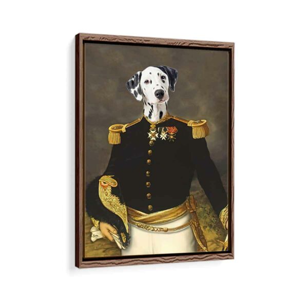 napoleon pet portrait framed canvas walnut brown