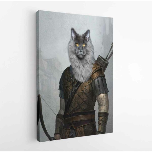 robin hood pet portrait canvas