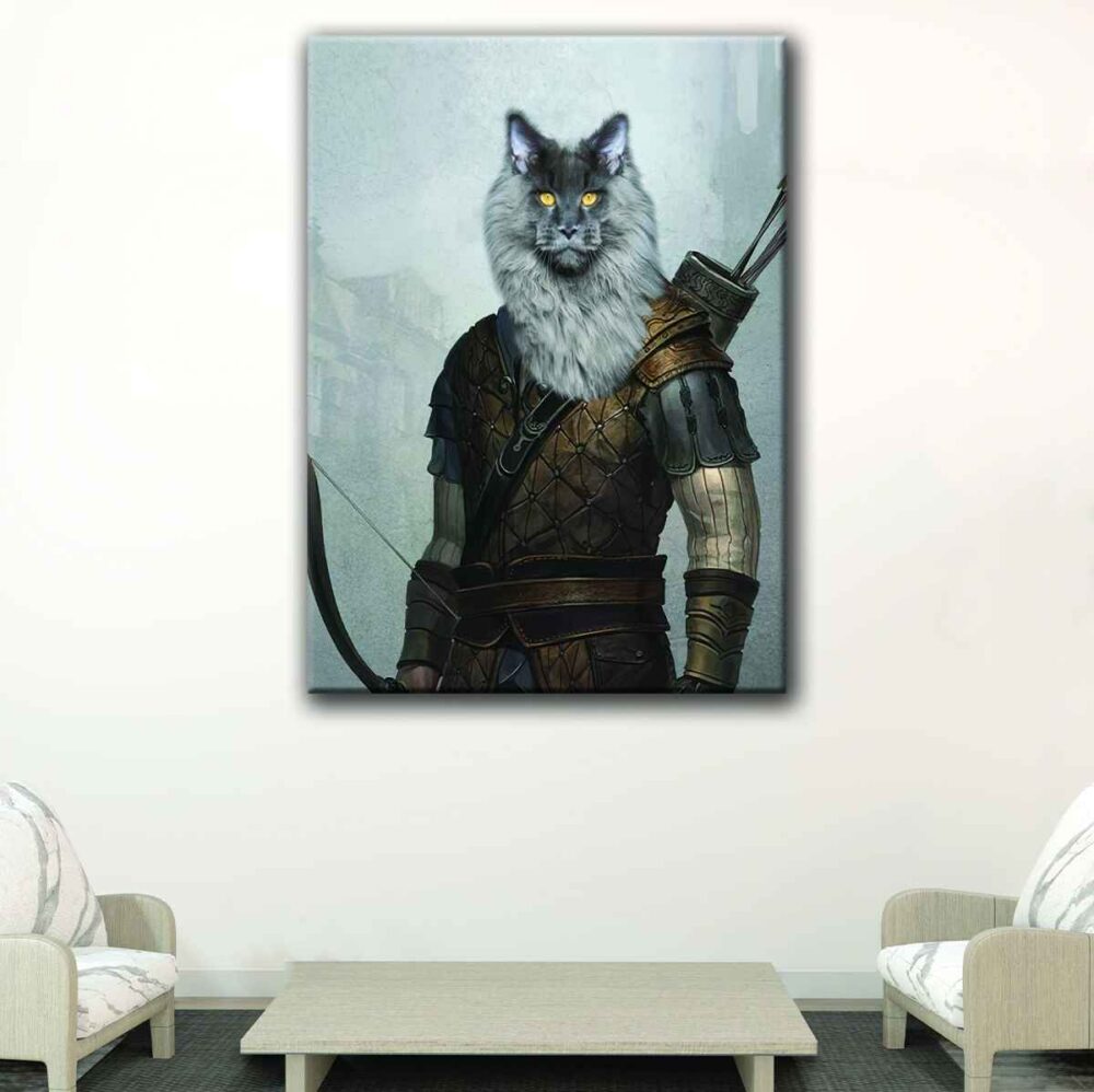 robin hood pet portrait canvas art