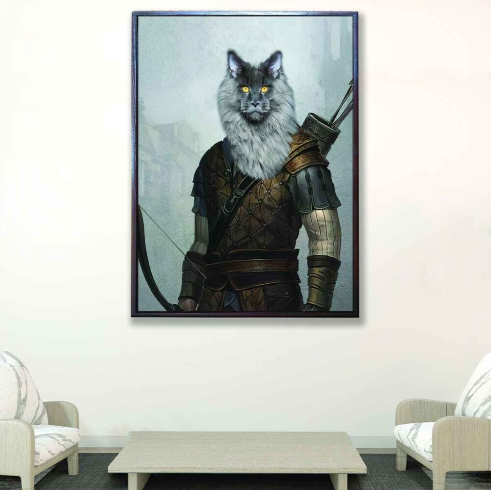 robin hood pet portrait canvas art1