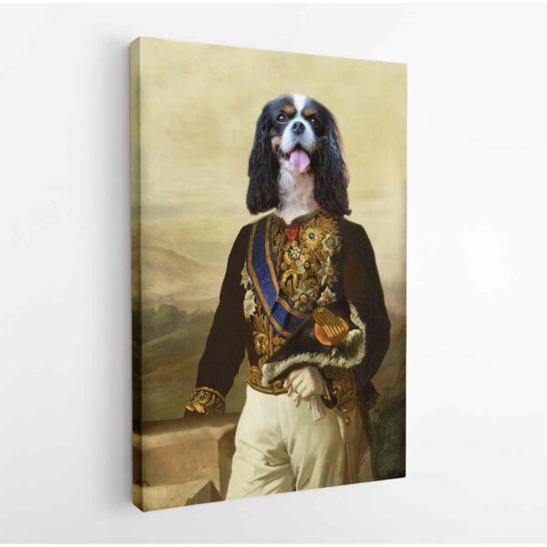 royal colonel pet portrait canvas