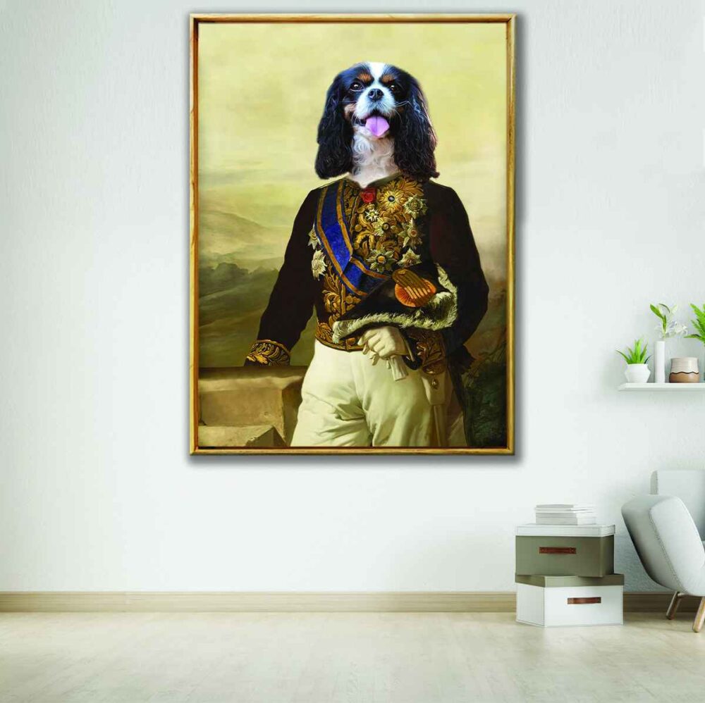 royal colonel pet portrait canvas art1