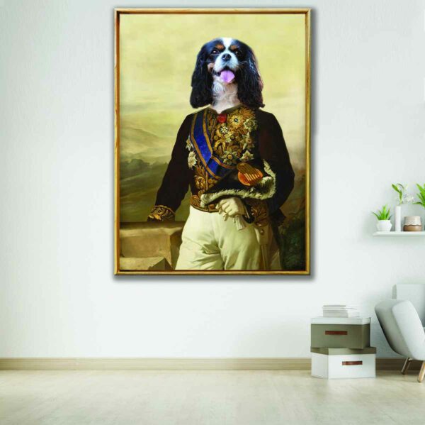 royal colonel pet portrait canvas art1