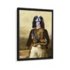 royal colonel pet portrait framed canvas black frame