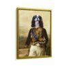 royal colonel pet portrait framed canvas gold frame