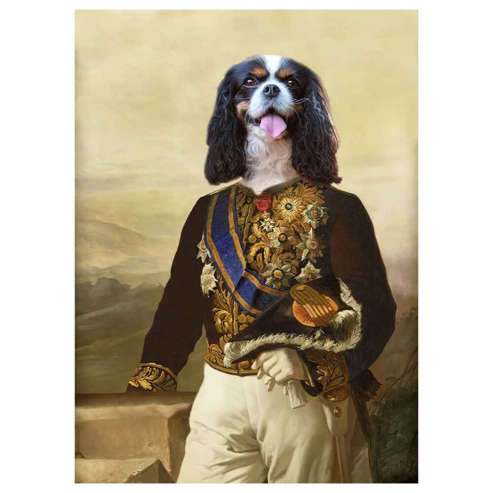 royal colonel pet portrait poster