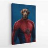 spiderman pet portrait canvas