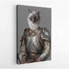 the knight pet portrait canvas