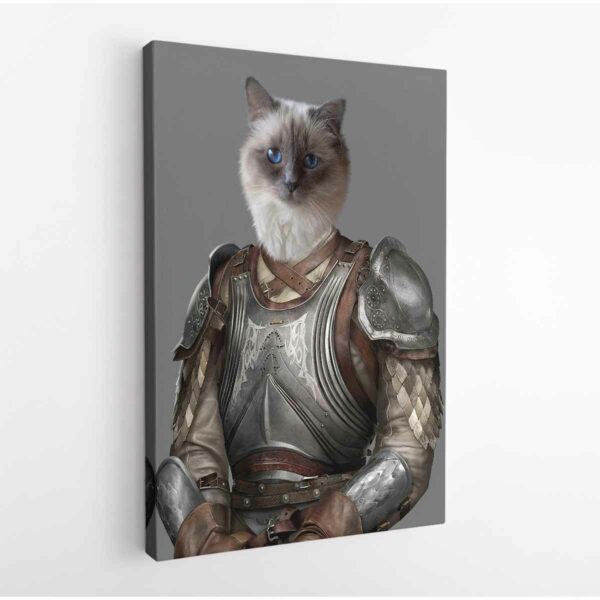 the knight pet portrait canvas