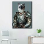 the knight pet portrait canvas art