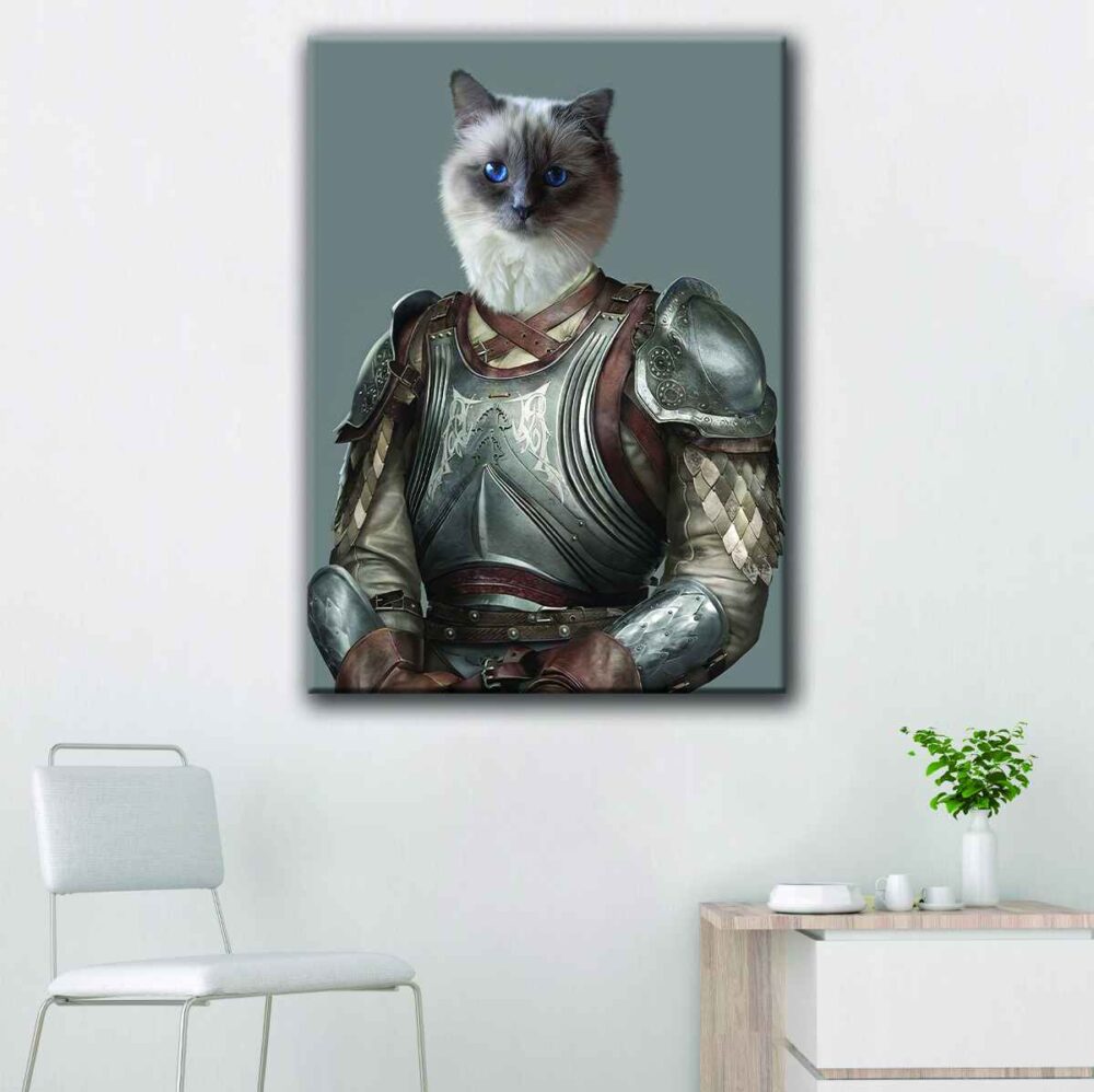 the knight pet portrait canvas art