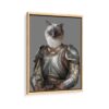 the knight pet portrait framed canvas natural beige