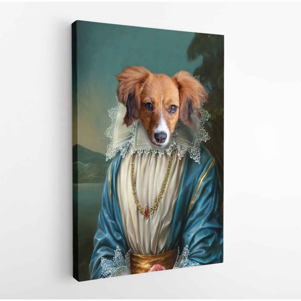 the princess pet portrait canvas