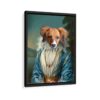 the princess pet portrait framed canvas black frame